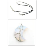 Náhrdelník Křemené Stromu Života Měsičního Příveskem