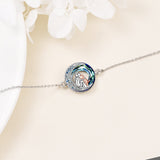 Nastavitelný šťastný náramek z sterlingového stříbra s motivem psa