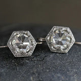 Náušnice Bílého Skla Kulate