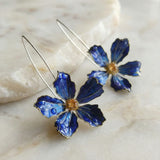 Náušnice Květinové Modré Vinobraní