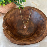 Náhrdelník Řezu Smaragdového Příveskem Tvaru