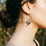 Náušnice Kolibrik Zlatá