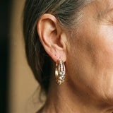 Náušnice Pokovování Zlatem Elegantni