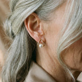 Náušnice trojuhelnikove perlove elegantní