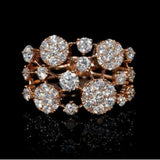 Prsten Oslnivými Růžový Drahokamy Vintage