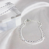 Náramek Zirkony Stříbrný Se