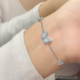 Nahrdelník Motylkem Svitici Nahrdelníku Náramku Modrou