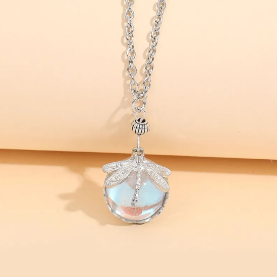 Náhrdelník Vazka Zelená Retro