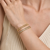 Náramek Zirkony Řetízkem Nerezové Oceli Zirkonu