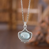 Nahrdelník Ovalnými Drahokamy Nahrdelníku Naušnic Modrymi