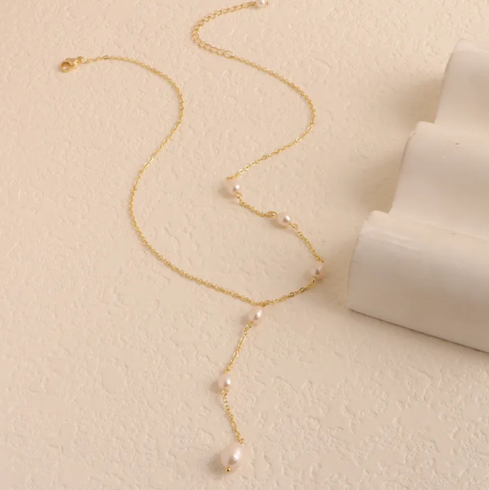 Náhrdelník Perla Sladkovodni Stříbrný Perlami S