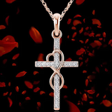 Náhrdelník Diamantové Slitiny Kříže Příveskem