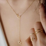 Náhrdelník Měsíční kámen Kratky Hvězda