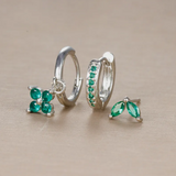 Sada Květina Diamanty Nausnic