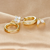 Sada Květina Diamanty Nausnic