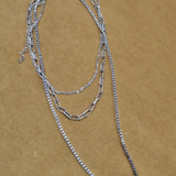 Náhrdelník Třemi Vrstvami Nerezové Oceli Se