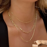 Náhrdelník Třemi Vrstvami Nerezové Oceli Se