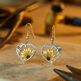 Náušnice Vcely Slunečníci Srdcem Visací Boho