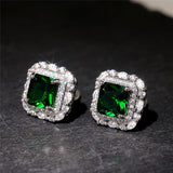 Náušnice Smaragd Zirkonu