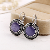 Šperk Kulatymi Kaminky Boho Stribra Náušnice