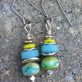 Náušnice ocean stříbra vintage