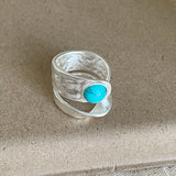 Prsten měsíční kámen cora