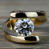 Prsten spirale zirkonem vintage