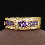 Prsten fialovym vintage zirkonem vintage