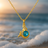 Náhrdelník Morské Panny Modrým Krystalem