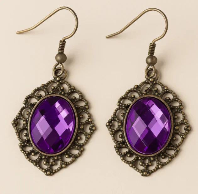 Náušnice ametyst yara