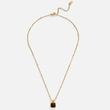 Lucia Necklace with Black Pendant